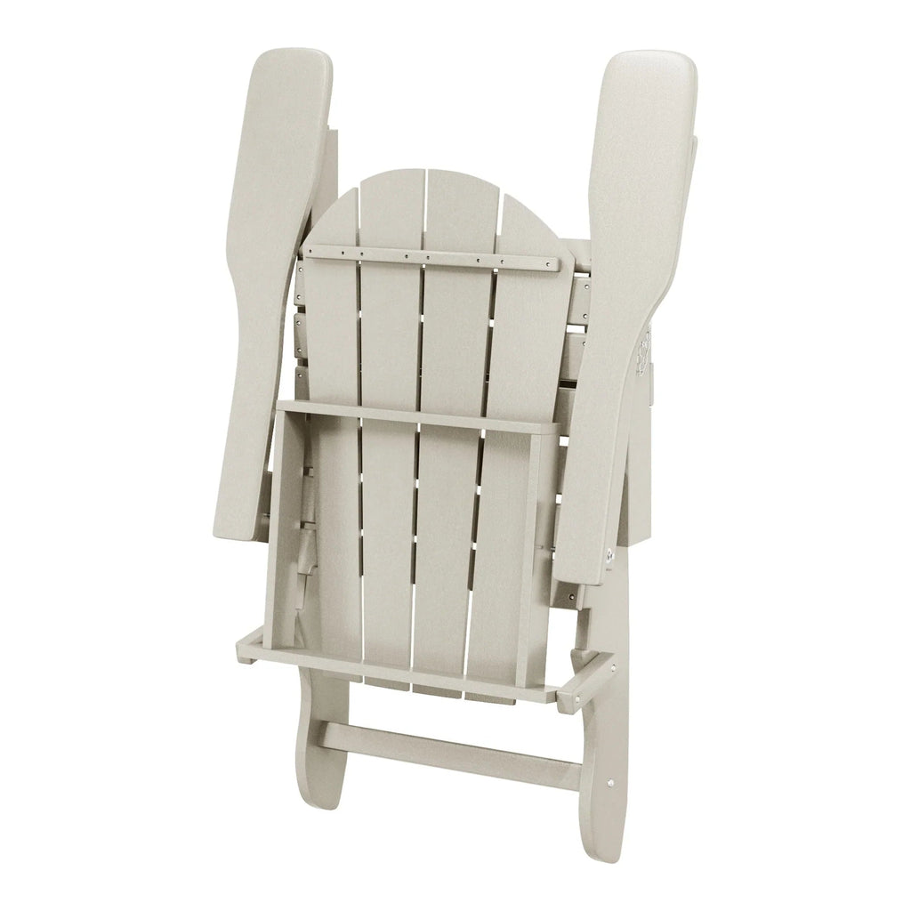 Polytrends Laguna Fade Resistant All Weather Outdoor Patio Folding Adirondack Chair