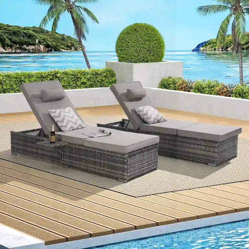 Outstanding Outdoor Chaise Lounge Chair Set for Relaxation and Leisure