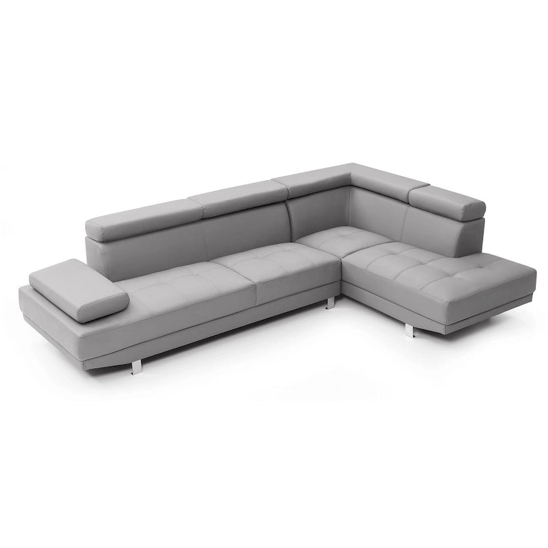 Riveredge 109 in. W 2-piece Faux Leather L Shape Sectional Sofa - 76L x 109W x 28H