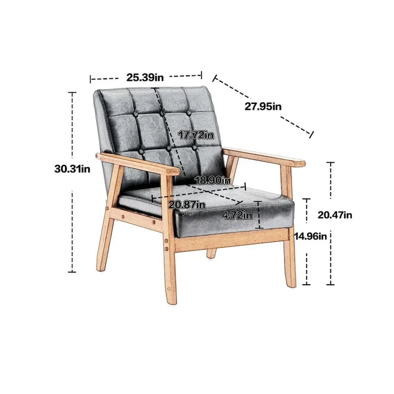 Accent Chairs Set of 2 with Side Table Arm Chair for Living Room Bedroom Office - 30.71H*25.39W *27.95D