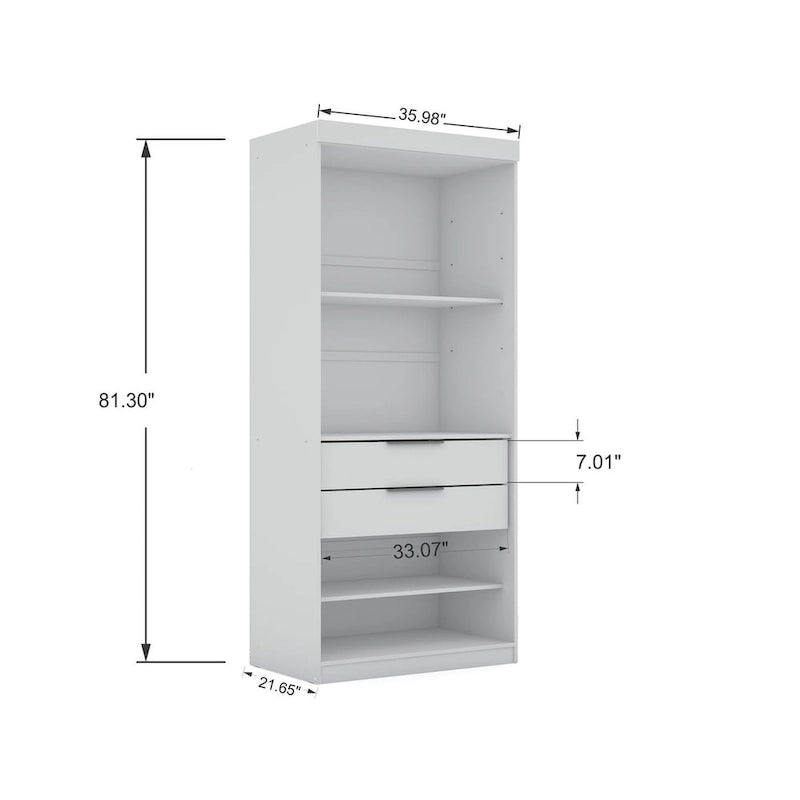 Mulberry 3.0 Sectional Modern Corner Wardrobe Closet Set of 2