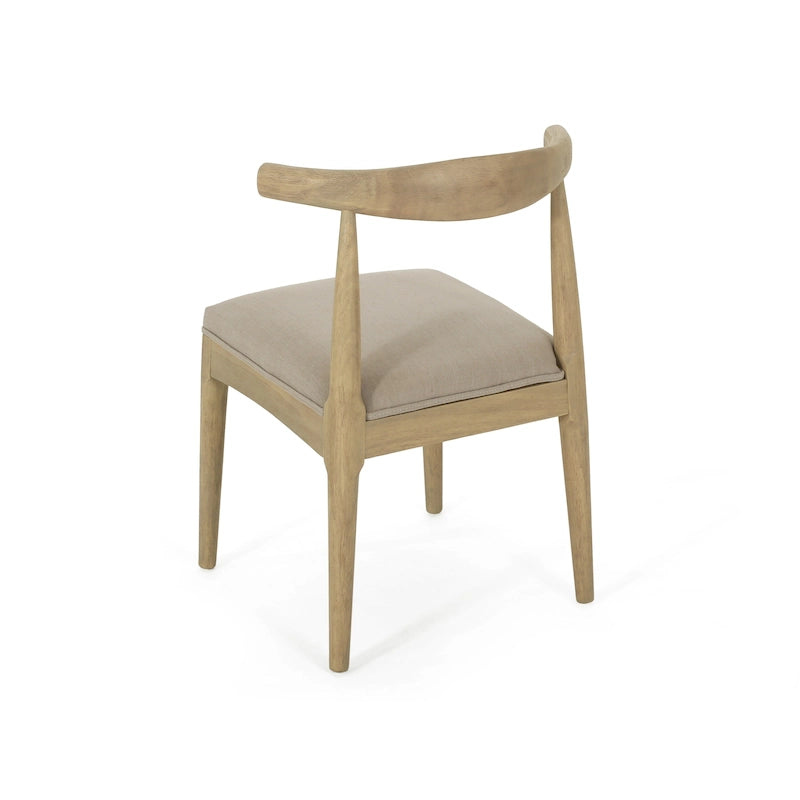 Cortina Fabric and Rubberwood Dining Chairs (Set of 2) by Christopher Knight Home