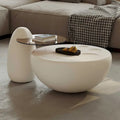 Nesting 42 Modern Round Creamy White Coffee Table, 2 pieces for Living Room - 62