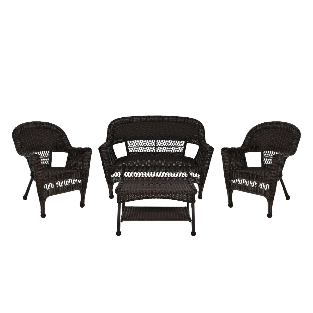 Wicker Patio 4-piece Conversation Set