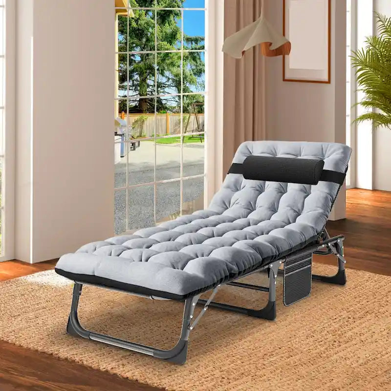 DoCred Upgraded Thicked Folding Camping Cot with Thicked Mattress