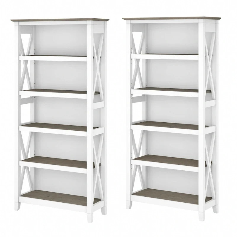 Key West 5 Shelf Bookcase Set by Bush Furniture