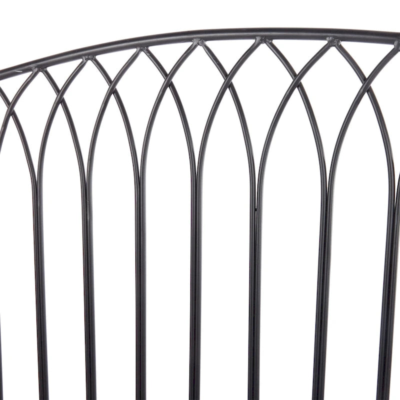 Alpine Corporation 44L Indoor/Outdoor 2-Person Classic Metal Garden Bench