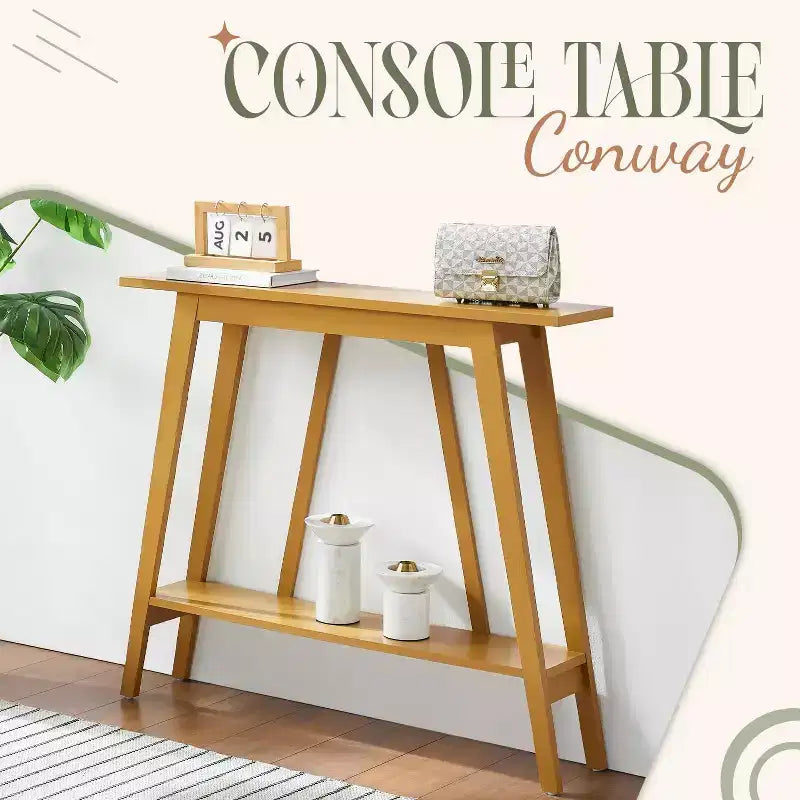 Kings Brand Furniture Console Table - Narrow Sofa Table with Storage Shelf for Hallway, Front Hall, Entryway, Living Room