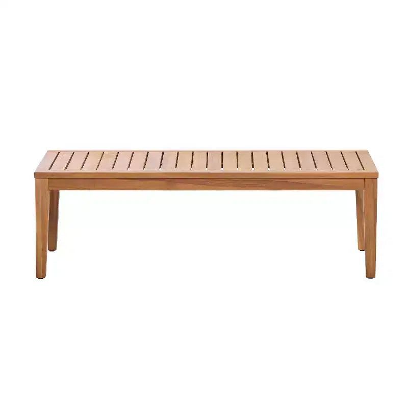 ModernLuxe 4/5-Piece Acacia Wood Patio Furniture Sofa Set, Outdoor Conversation Set with Coffee Table for Porch/Garden/Balcony