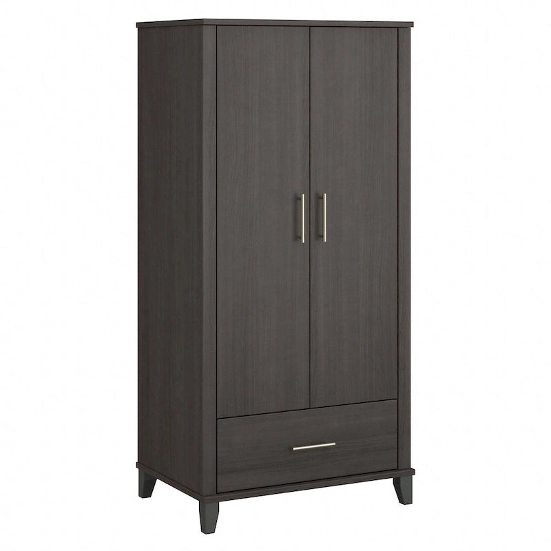Somerset Tall Entryway Cabinet with Doors and Drawer by Bush Furniture