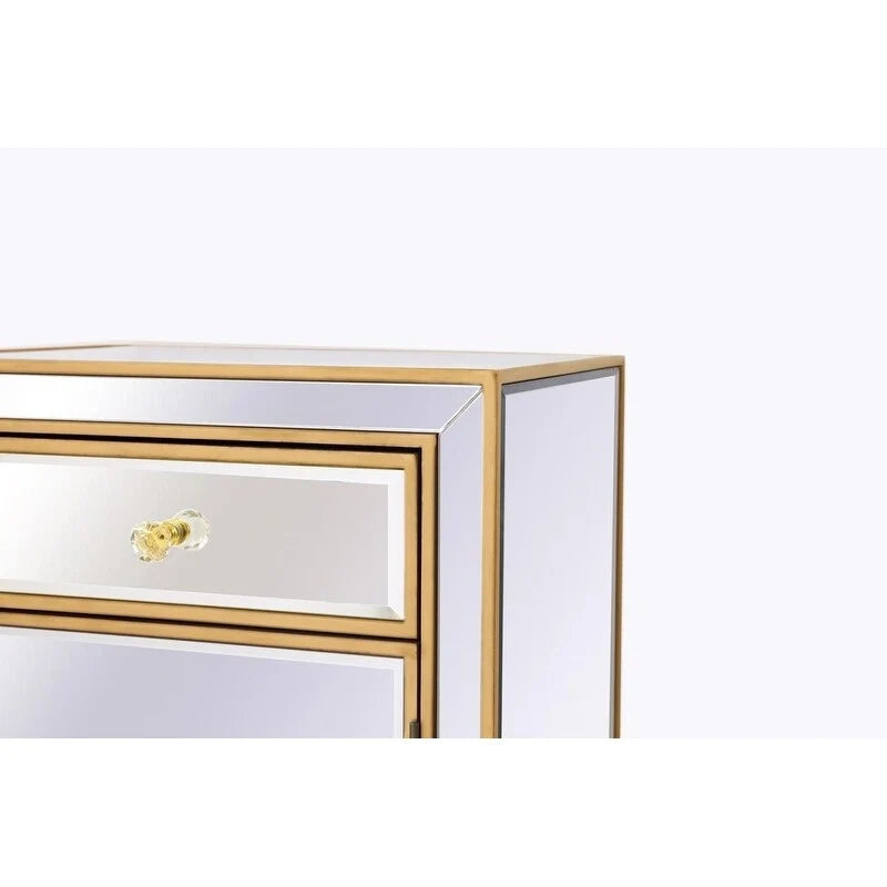 Reflexion Collection Rosa 18-inch Wide Mirrored 1-drawer Nightstand