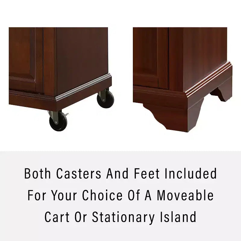 Lafayette Gray Granite Top Full Size Kitchen Island/Cart - Crosley