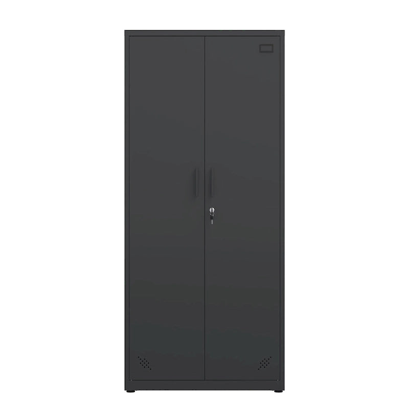 Armoire haute de rangement avec 2 portes et 4 compartiments