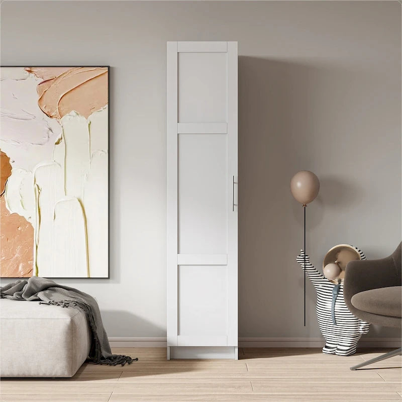 Stackable Storage Cabinet, White