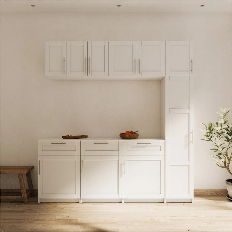Armoire de rangement empilable, blanc