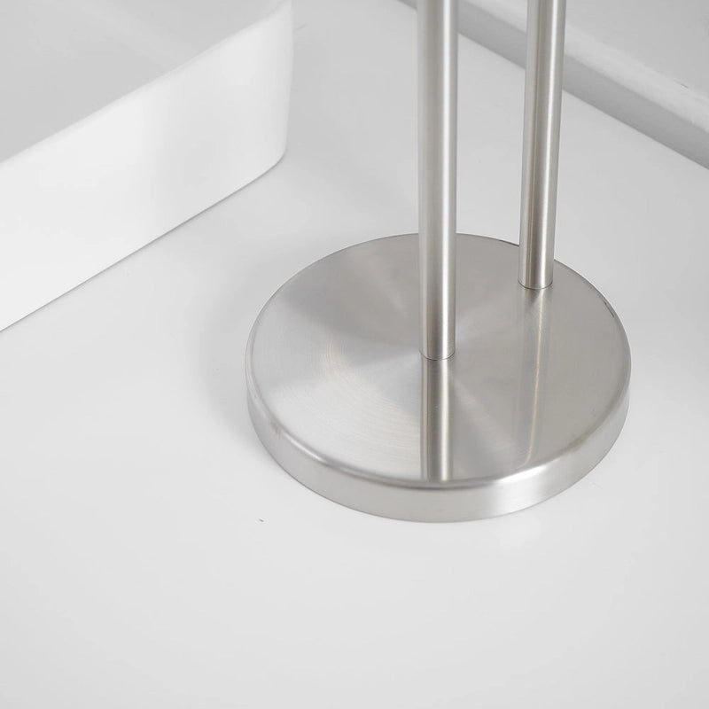 Barre de comptoir autoportante avec porte-serviettes double en T pour salle de bain et cuisine