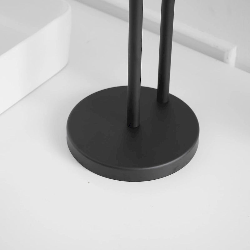 Barre de comptoir autoportante avec porte-serviettes double en T pour salle de bain et cuisine