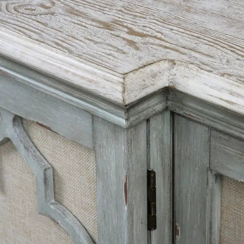 Meuble bas 4 portes gris mer