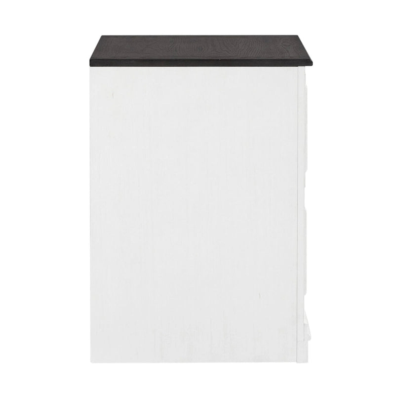 Meuble de classement latéral blanc brossé