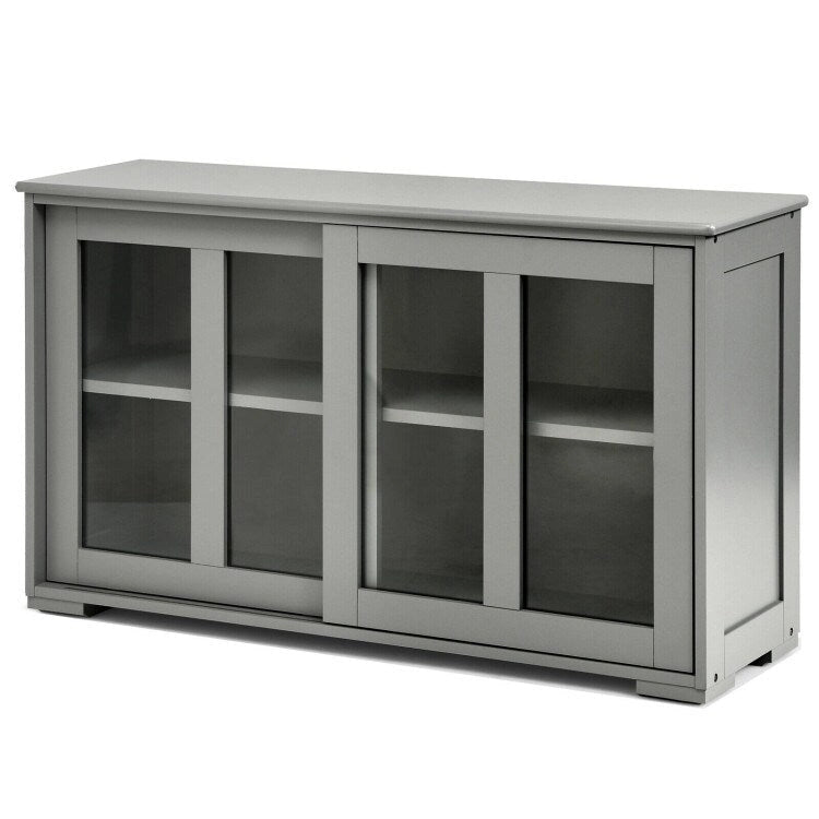 Buffet bas de rangement avec porte coulissante - 42 x 13.0 x 24.5 (L x l x H)