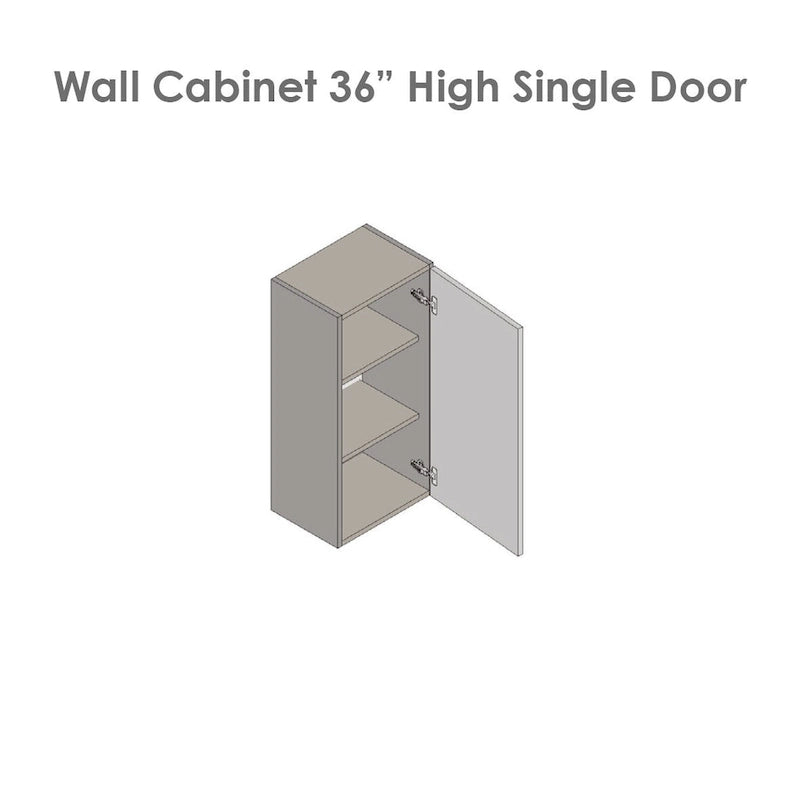 Meuble haut 18 x 36 - Une porte - Gris - 18 x 36 x 12