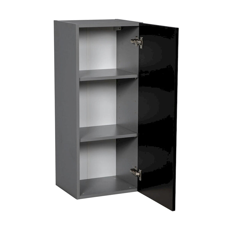 Meuble haut 18 x 36 - Une porte - Gris - 18 x 36 x 12