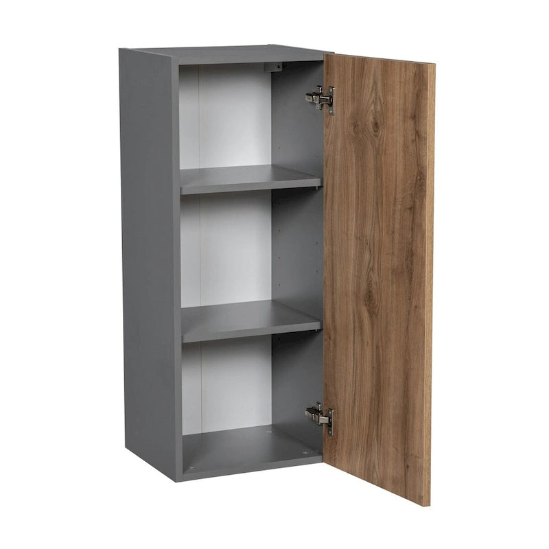Meuble haut 18 x 36 - Une porte - Gris - 18 x 36 x 12