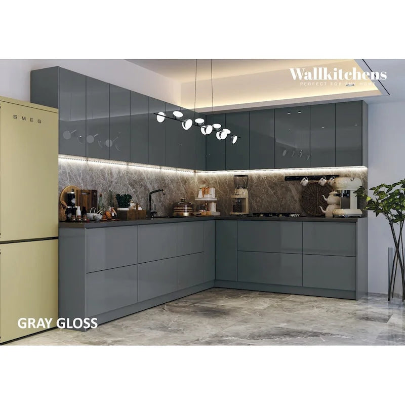 Collection Culinaire de Cuisine Base Couleur Grise Taille 3M de Large - 94x120