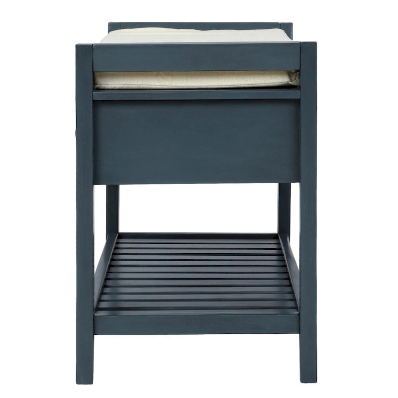Meuble à chaussures avec assise capitonnée et tiroirs, banc de rangement multifonction pour entrée
