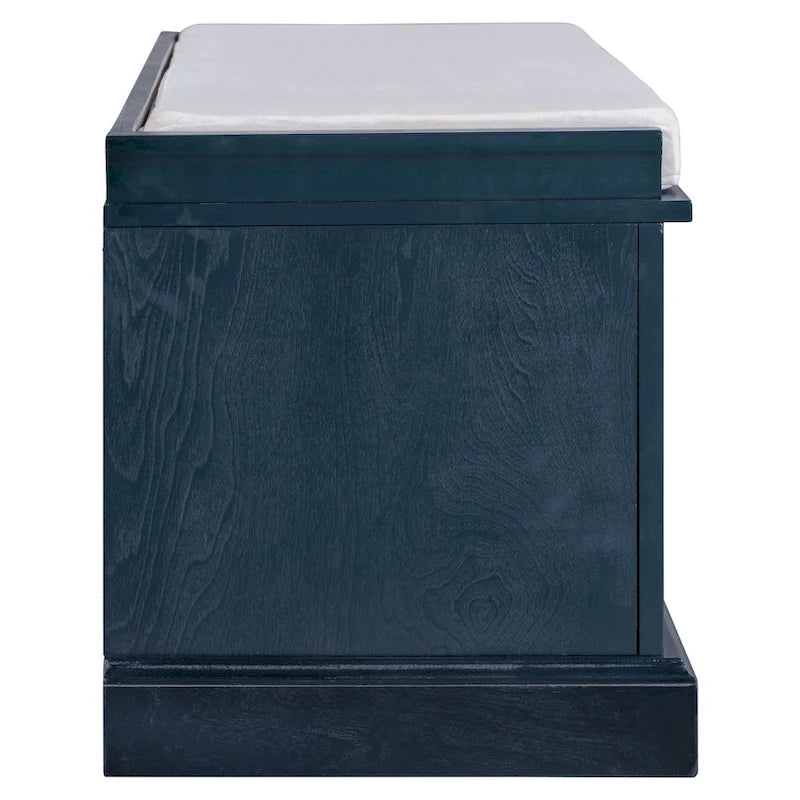 Banc de rangement avec 2 tiroirs et 2 placards, Banc à chaussures avec coussin amovible pour salon, entrée