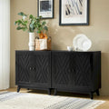 Ensemble de 2 cabinets d'appoint à 2 portes Midcentury 30Tall