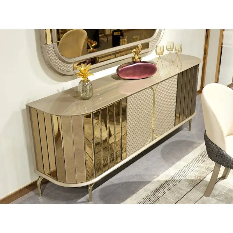 Buffet moderne avec miroir pour salle à manger