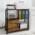 Caissons de classement latéraux en bois mobiles – 40 P x 80 L x 75 H cm