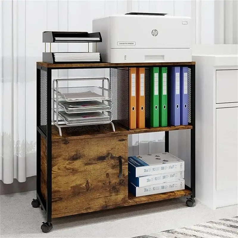 Caissons de classement latéraux en bois mobiles – 40 P x 80 L x 75 H cm