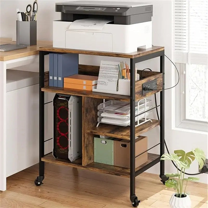 Support d'imprimante avec station de recharge – 32,5 x 18,25 x 5