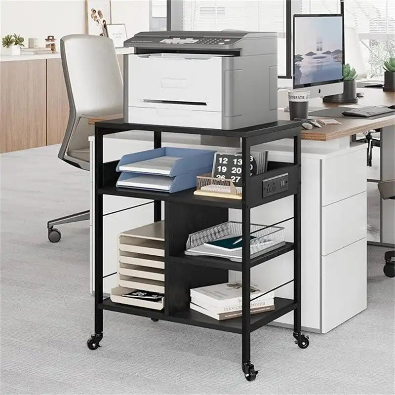 Support d'imprimante avec station de recharge – 32,5 x 18,25 x 5