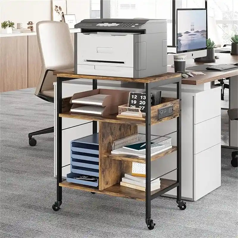 Support d'imprimante avec station de recharge – 32,5 x 18,25 x 5