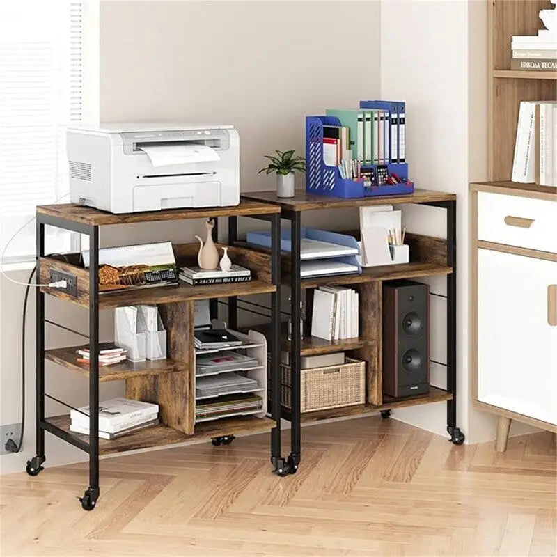 Support d'imprimante avec station de recharge – 32,5 x 18,25 x 5