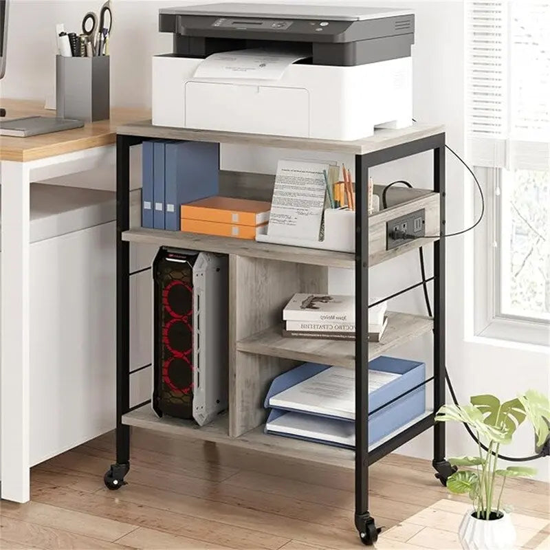Support d'imprimante avec station de recharge – 32,5 x 18,25 x 5