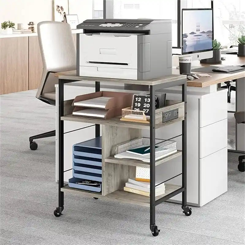 Support d'imprimante avec station de recharge – 32,5 x 18,25 x 5