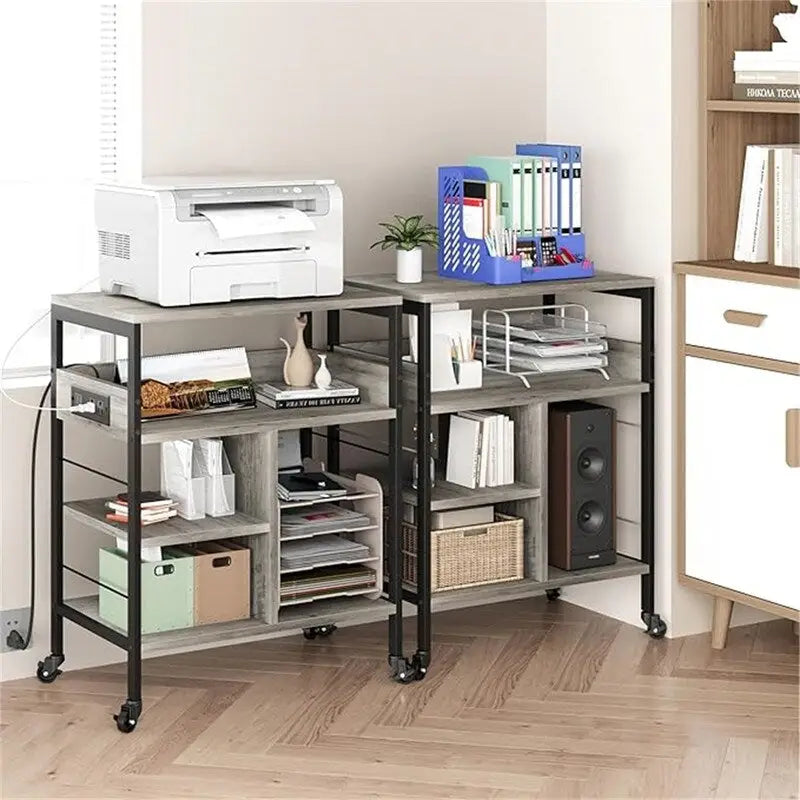 Support d'imprimante avec station de recharge – 32,5 x 18,25 x 5