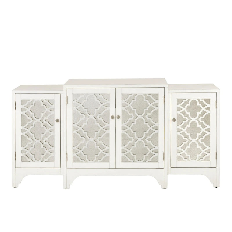 Bahut de salle à manger quatrefoil crème