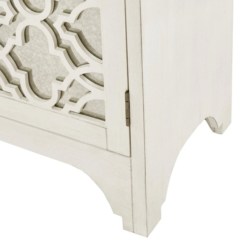 Bahut de salle à manger quatrefoil crème