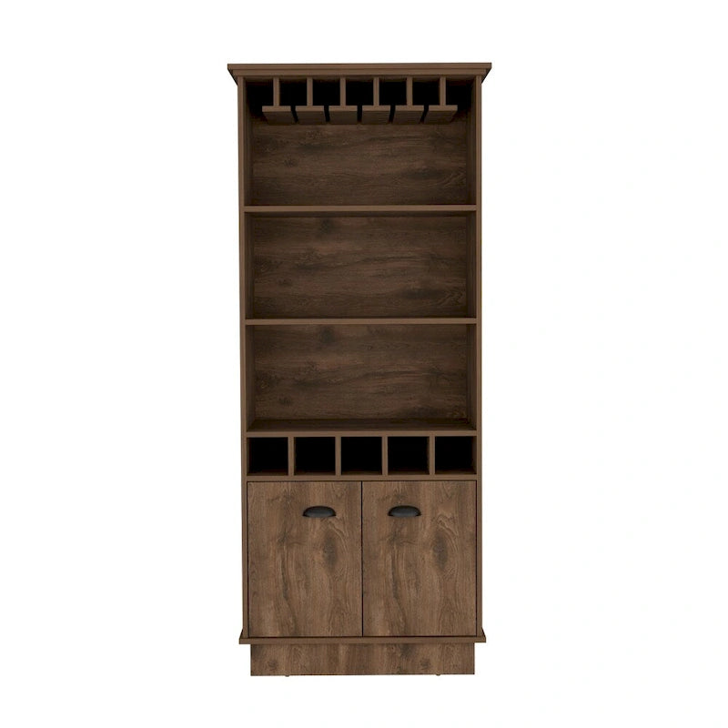 Meuble bar pour cuisine, salle à manger, salon, marron foncé
