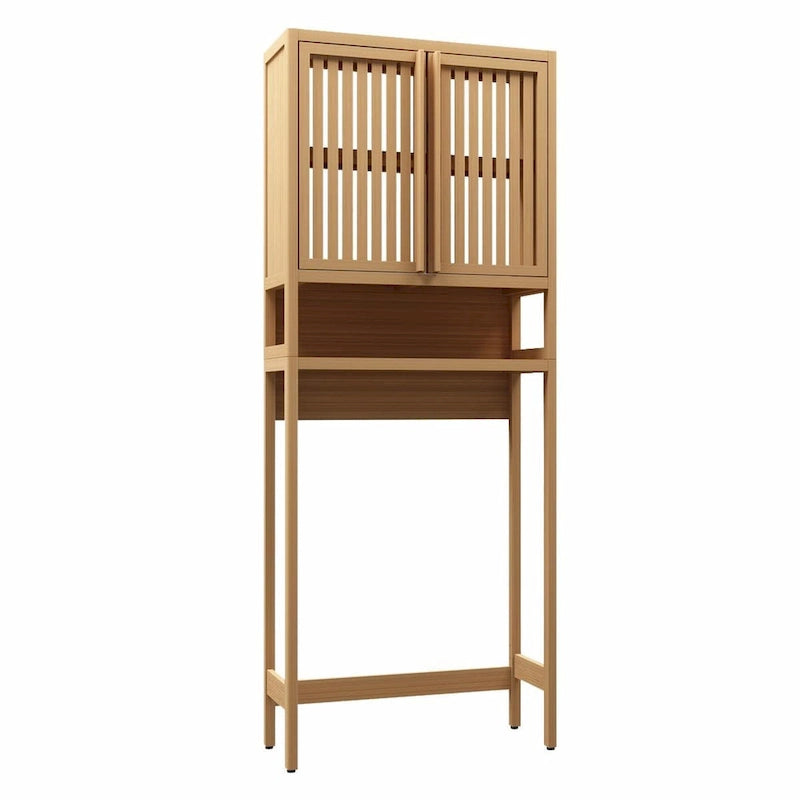 Meuble de rangement pour toilettes en bambou