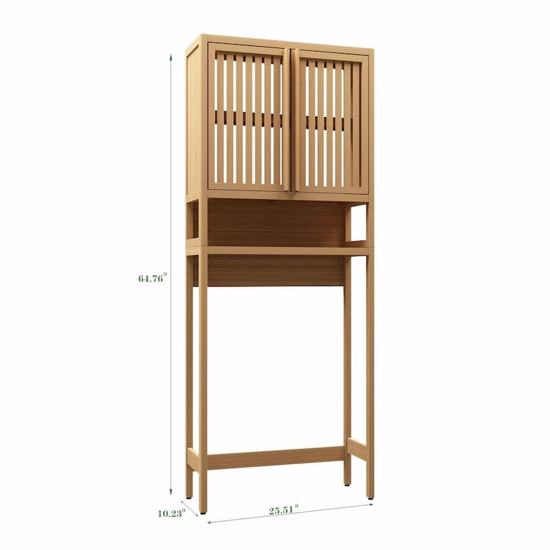Meuble de rangement pour toilettes en bambou