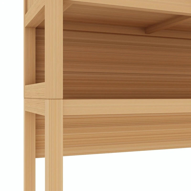 Meuble de rangement pour toilettes en bambou