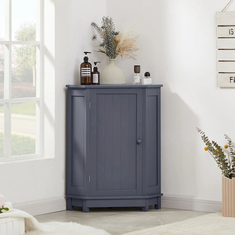 Bathroom Corner Cabinet with Adjustable Shelf