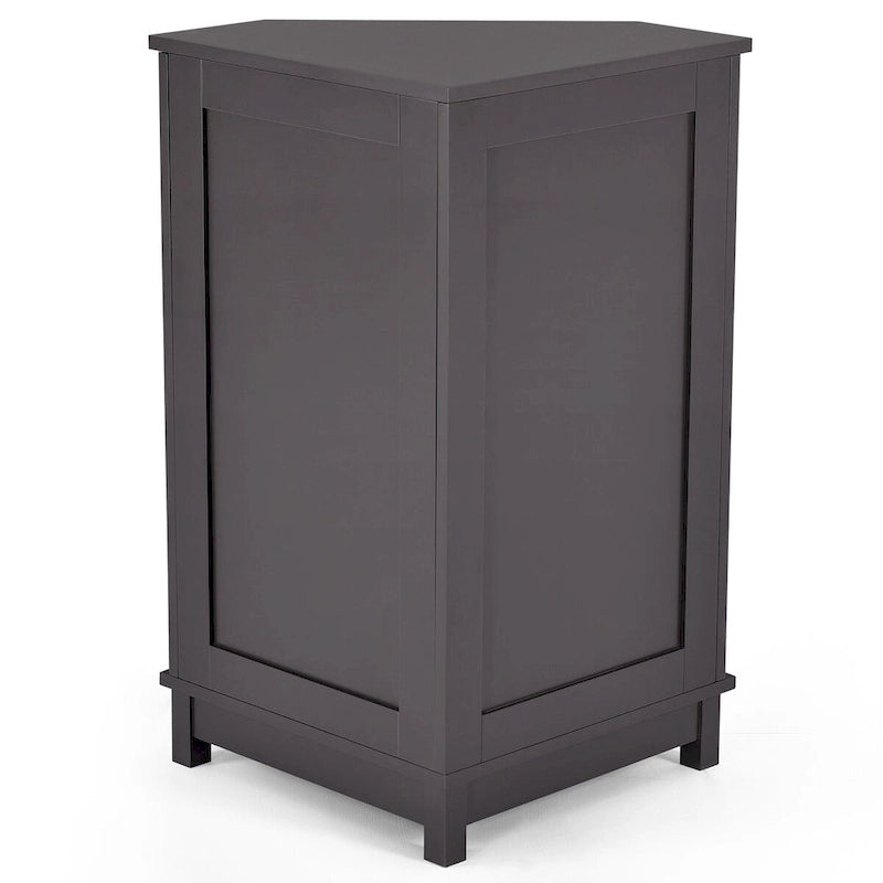 Meuble d'angle de salle de bain avec étagère réglable