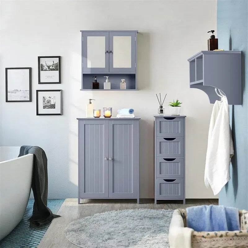 Meuble bas de salle de bain à double porte
